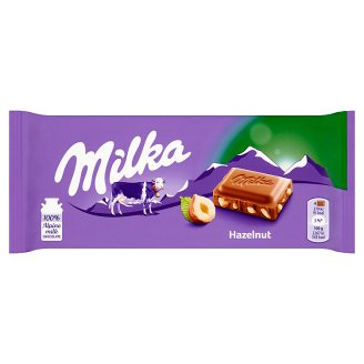 Milka Czekolada mleczna z kawałkami orzechów laskowych 100 g