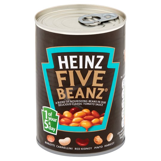 Heinz Five Beanz 5 rodzajów fasoli w sosie pomidorowym 415 g