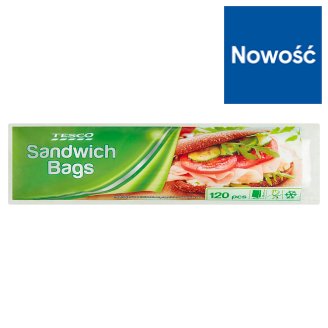 Tesco Woreczki śniadaniowe z klipsami 120 sztuk