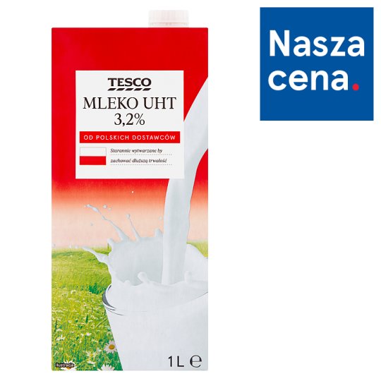Tesco Mleko UHT 3,2% 1 l