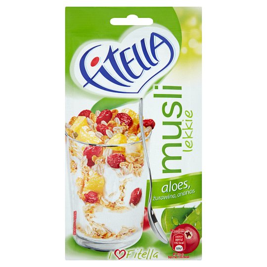 Fitella Musli lekkie z żurawiną aloesem i ananasem 50 g