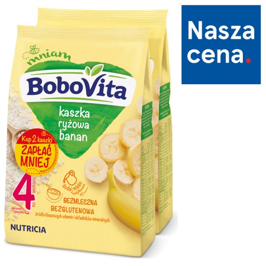 BoboVita Kaszka ryżowa banan po 4 miesiącu 2 x 180 g