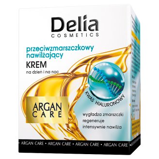 Delia Cosmetics Argan Care Przeciwzmarszczkowy nawilżający krem na dzień i na noc 50 ml