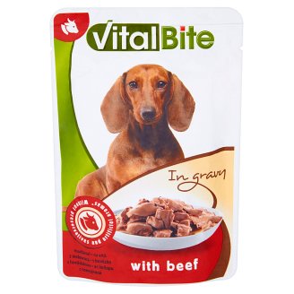 VitalBite Karma dla psów z wołowiną w sosie 85 g