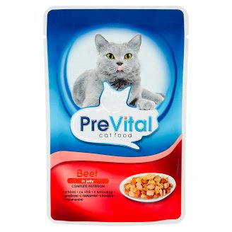PreVital Karma dla kotów z wołowiną w galaretce 100 g