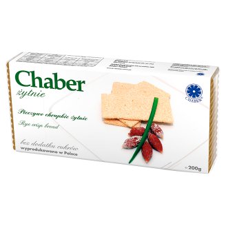 Chaber żytnie Pieczywo chrupkie żytnie bez dodatku cukrów 200 g