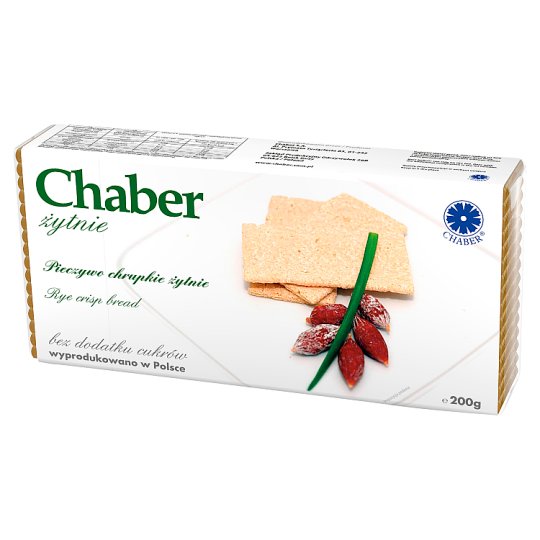 Chaber żytnie Pieczywo chrupkie żytnie bez dodatku cukrów 200 g