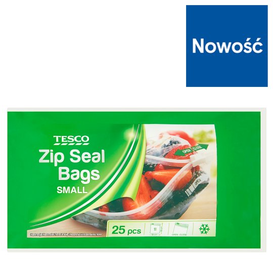 Tesco Woreczki strunowe z suwakiem małe 25 sztuk