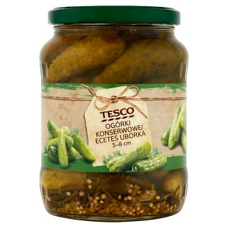 Tesco Ogórki konserwowe kaliber 5-8 cm 670 g