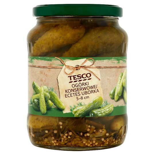 Tesco Ogórki konserwowe kaliber 5-8 cm 670 g