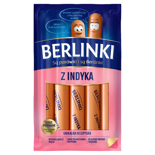 Morliny Berlinki Kiełbasa z indyka 250 g