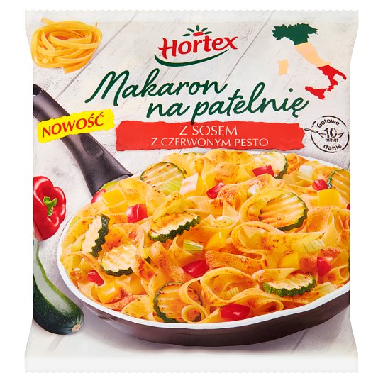 Hortex Makaron na patelnię z sosem z czerwonym pesto 450 g