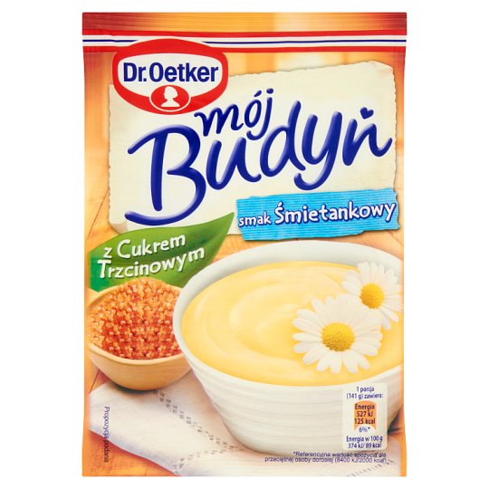 Dr. Oetker Mój budyń z cukrem trzcinowym smak śmietankowy 65 g