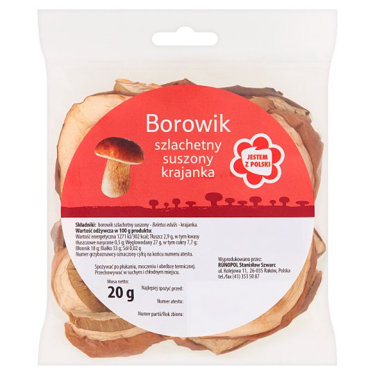 Runopol Borowik szlachetny suszony krajanka 20 g