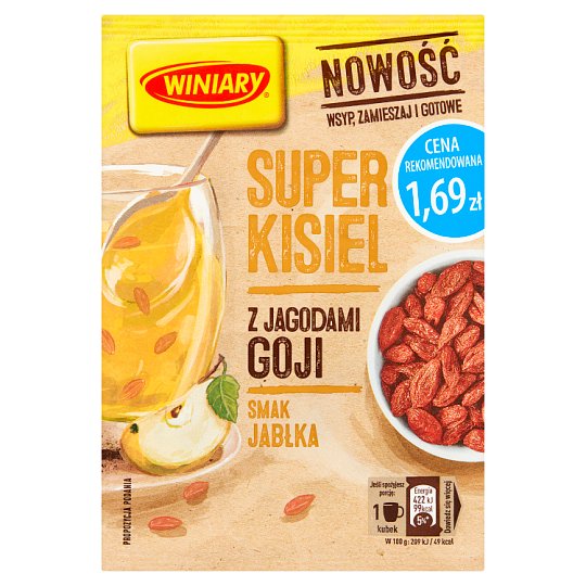 Winiary Super kisiel smak jabłka z jagodami goji 27 g