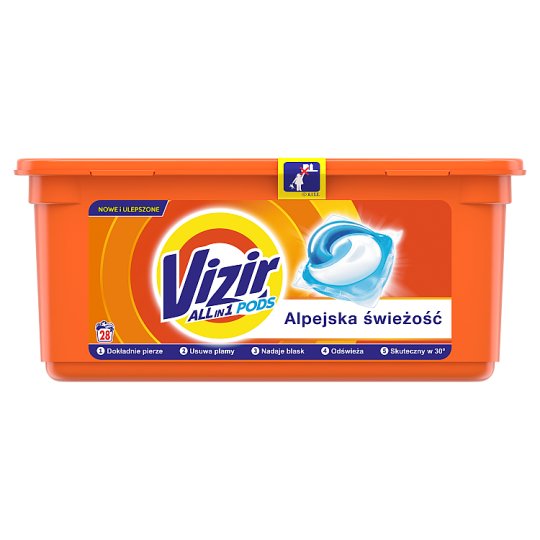Vizir Alpine Fresh Kapsułki do prania, 28 prań
