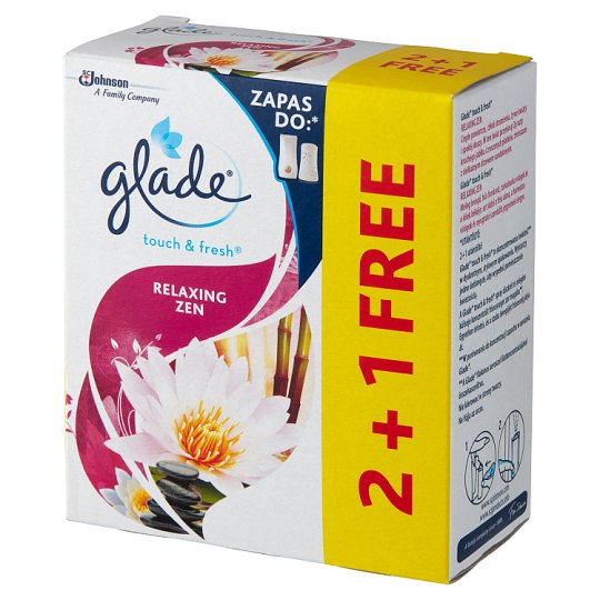 Glade by Brise One Touch Mini Spray Japoński ogród Zapas do odświeżacza powietrza 3 x 10 ml