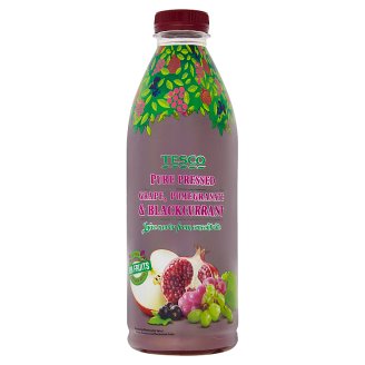 Tesco Sok wieloowocowy z winogron jabłek granatów i czarnych porzeczek 1 l