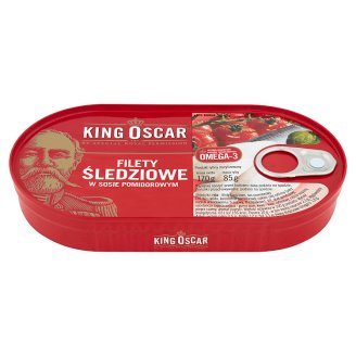 King Oscar Filety śledziowe w sosie pomidorowym 170 g