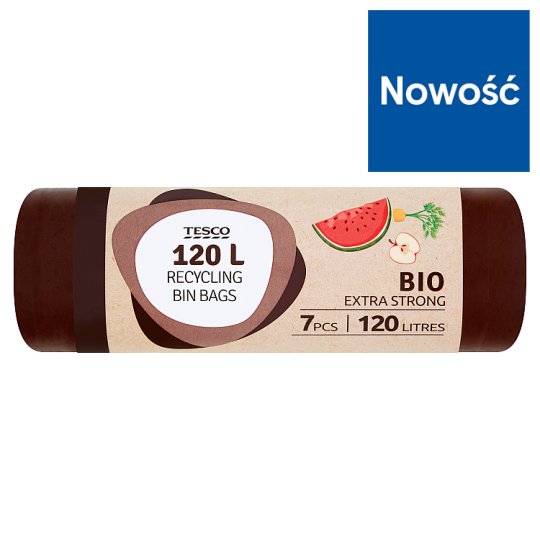 Tesco Bio Extra Strong Worki na śmieci 120 l 7 sztuk