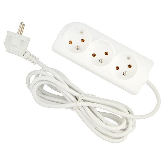 Elgotech Przedłużacz przenośny trzy-wtykowy EPS-303 10 A 250 V 3 m