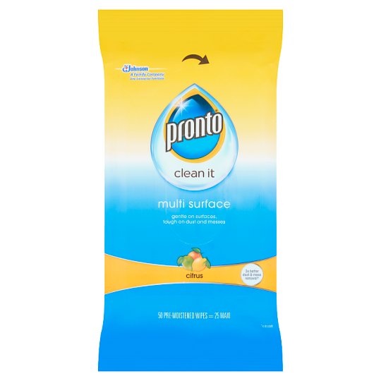 Pronto Citrus Ściereczki do czyszczenia różnych powierzchni 25 sztuk