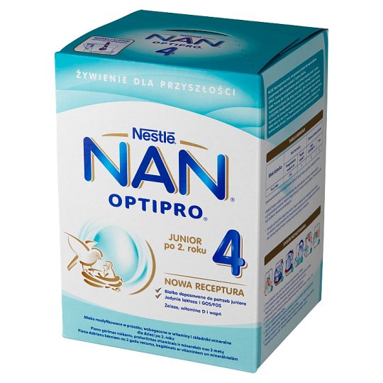 NAN OPTIPRO 4 Mleko modyfikowane w proszku dla dzieci po 2. roku 800 g (2 x 400 g)