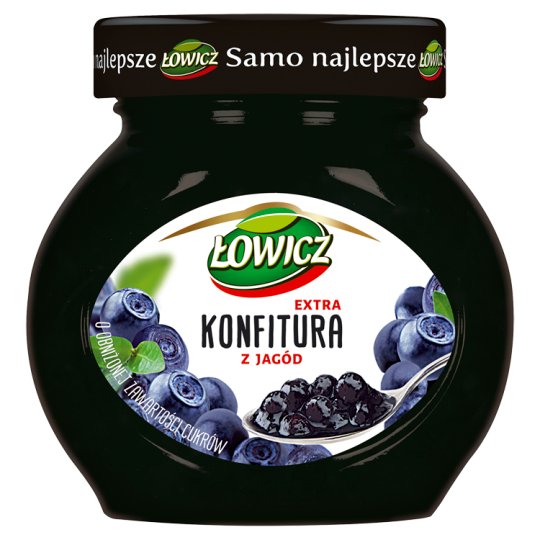 Łowicz Konfitura extra z jagód niskosłodzona 240 g