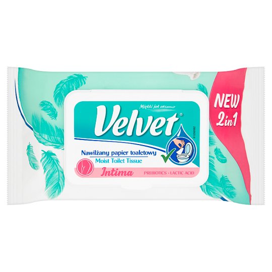 Velvet Intima Nawilżany papier toaletowy 42 sztuki