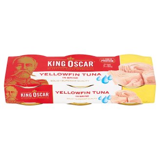 King Oscar Tuńczyk żółtopłetwy w sosie własnym 3 x 80 g