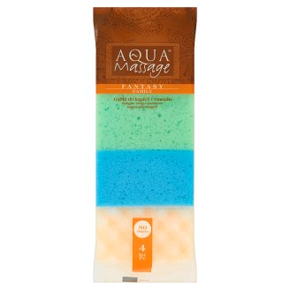 Aqua Massage Fantasy Family Gąbki do kąpieli i masażu 4 sztuki