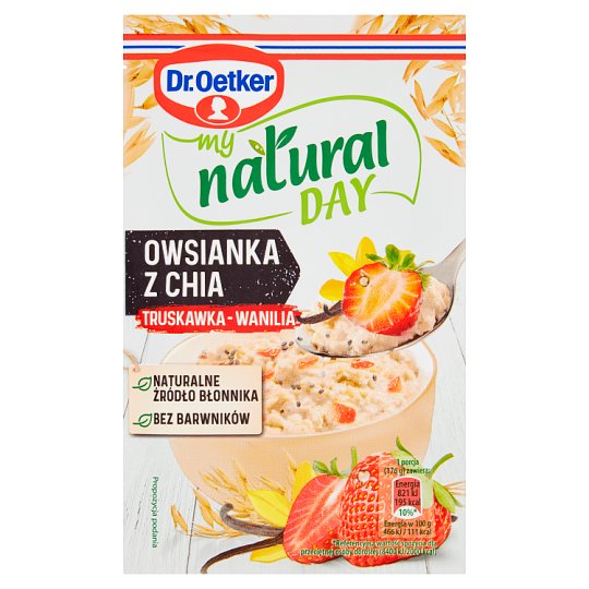 Dr. Oetker my natural day Owsianka z chia truskawka-wanilia 51 g