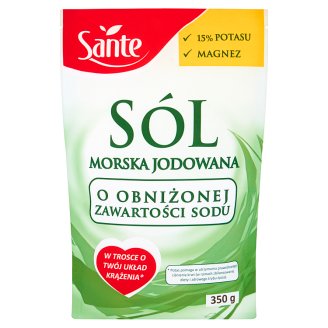 Sante Sól morska jodowana o obniżonej zawartości sodu 350 g