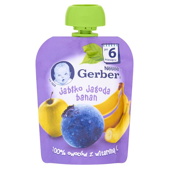 Gerber Deserek Jabłko jagoda banan po 6 miesiącu 90 g