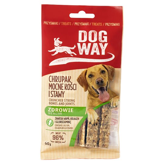 Dogway Zdrowie Przysmak dla psa chrupak mocne kości i stawy 60 g