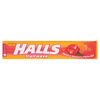 Halls Fruitwave Peach & Raspberry Cukierki 45 g