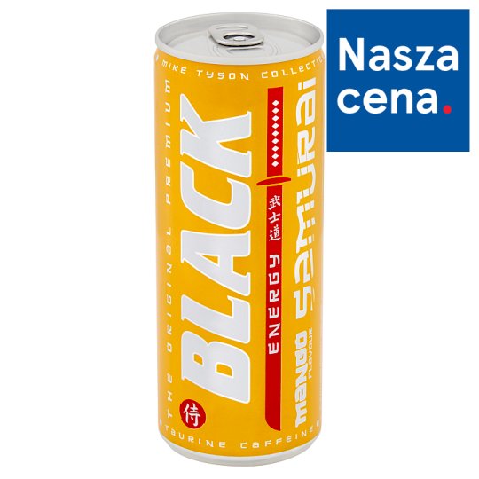 Black Energy Samurai Gazowany napój energetyzujący o smaku mango 250 ml