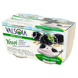 Valsoia Yosoi Jeżyna z kiełkami pszenicy Roślinny produkt sojowy 250 g (2 sztuki)