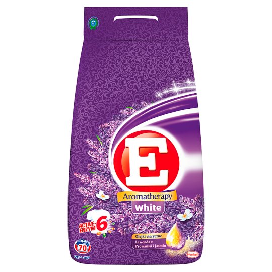 E Aromatherapy White Proszek do prania lawenda z Prowansji i jaśmin 4,9 kg (70 prań)