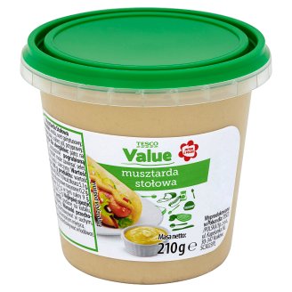 Tesco Value Musztarda stołowa 210 g