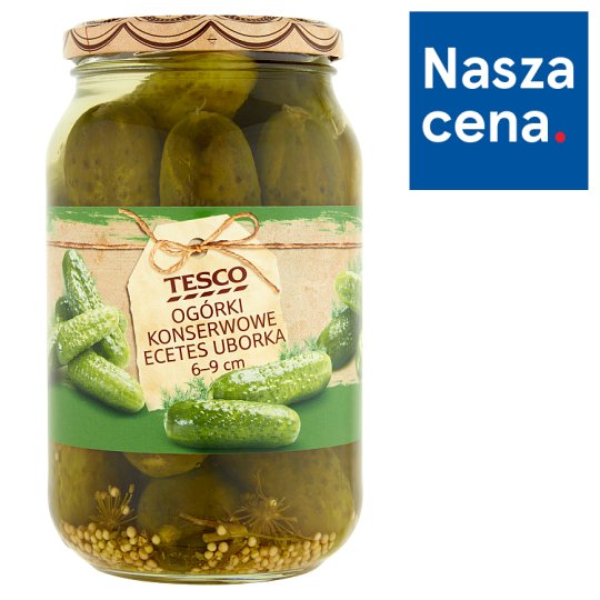 Tesco Ogórki konserwowe 6-9 cm 860 g