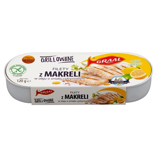 GRAAL Grillowane filety z makreli w oleju o smaku cytrynowym 120 g