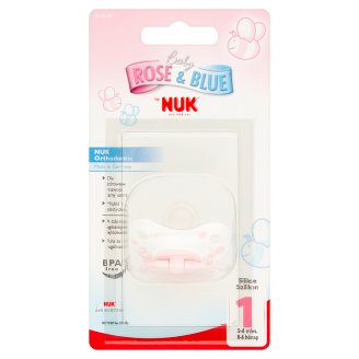 NUK Baby Rose & Blue Smoczek uspokajający o anatomicznym kształcie 1 0-6 mies.