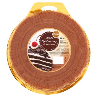 Tesco Spód tortowy 3 warstwowy kakaowy 400 g