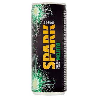 Tesco Spark Gazowany napój energetyzujący o smaku miętowym 250 ml