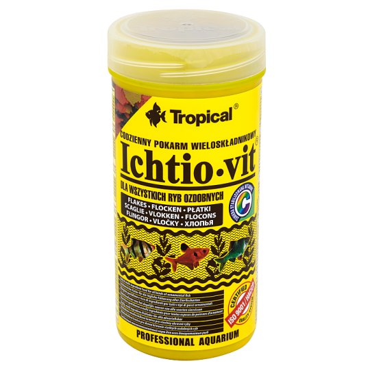 Tropical Ichtio-vit Codzienny pokarm wieloskładnikowy dla wszystkich ryb ozdobnych płatki 55 g