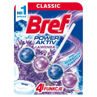 Bref WC Power Aktiv Zawieszka myjąco-zapachowa do muszli WC lawendowe pole 50 g