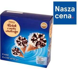 Tesco Rożek o smaku waniliowym 6 x 120 ml