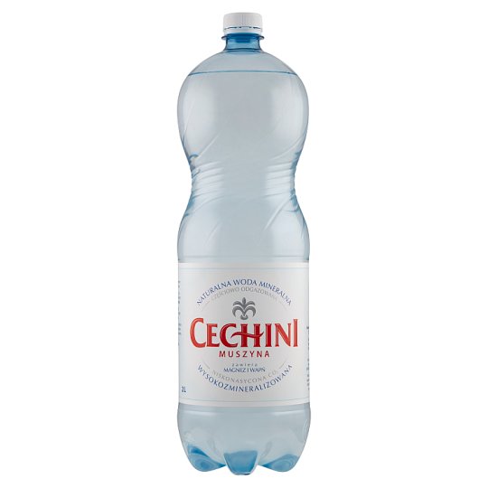 Muszyna Cechini Naturalna woda mineralna wysokozmineralizowana niskonasycona 2 l