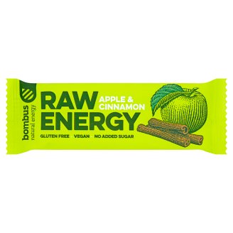Bombus Raw Energy Baton o smaku jabłka i cynamonu 50 g